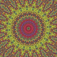 un' colorato mandala con un' modello sfondo di colori vettore