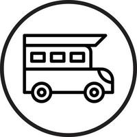 camper furgone vettore icona stile
