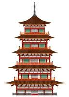 edificio della pagoda giapponese vettore