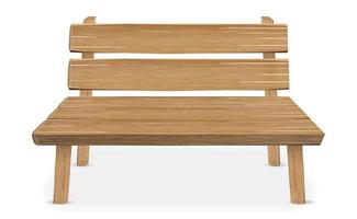 sedia in vero legno su uno sfondo bianco vettore
