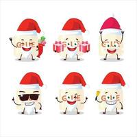 Santa Claus emoticon con colla cartone animato personaggio vettore