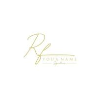 lettera rf firma logo modello vettoriale
