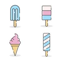 illustrazione vettoriale di gelato minimalista