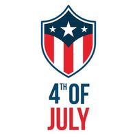 il quarto di luglio. 4 ° di luglio vacanza striscione. Stati Uniti d'America indipendenza giorno bandiera per saldi, sconto vettore