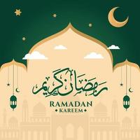 Arabo calligrafia design per Ramadan kareem, islamico sfondo. Ramadan kareem saluto sfondo modello. vettore