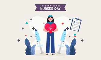 piatto internazionale infermieri giorno illustrazione vettore