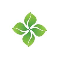 ecologia della natura logo foglia verde vettore