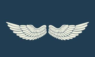 vettore logo icona ali d'angelo bianche