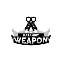 kerambit logo, Indonesia combattente arma vettore, ninja combattente attrezzo semplice disegno, modello illustrazione simbolo icona vettore