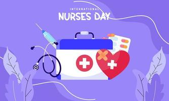 internazionale infermieri giorno sfondo vettore