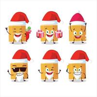 Santa Claus emoticon con matita cartone animato personaggio vettore