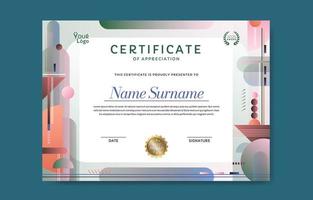 creativo certificato di apprezzamento sfondo vettore