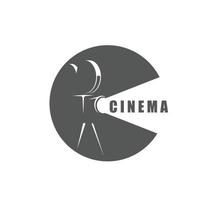 cinema vettore icona con retrò film proiettore