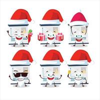 Santa Claus emoticon con attività commerciale presentazione cartone animato personaggio vettore