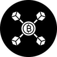 blockchain vettore icona stile
