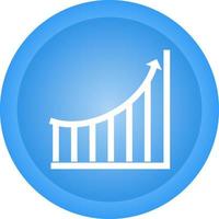 crescente grafico vettore icona