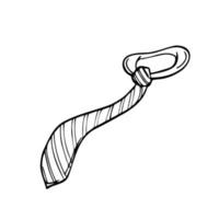 cravatta scarabocchio, un' mano disegnato vettore scarabocchio illustrazione di un' legare.