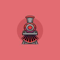 freddo treno cartone animato icona illustrazione vettore
