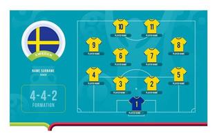 Illustrazione di vettore della fase finale del torneo di calcio di formazione della Svezia