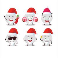 Santa Claus emoticon con volley palla cartone animato personaggio vettore