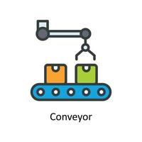 trasportatore vettore riempire schema icone. semplice azione illustrazione azione