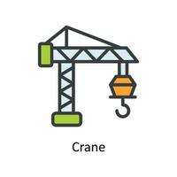 gru vettore riempire schema icone. semplice azione illustrazione azione