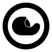 distributore con scotch nastro adesivo per tavolo icona nel cerchio il giro nero colore vettore illustrazione Immagine solido schema stile