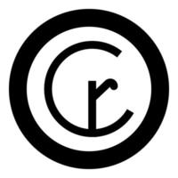 simbolo cruzeiro moneta cartello brasiliano i soldi icona nel cerchio il giro nero colore vettore illustrazione Immagine solido schema stile