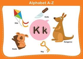 alfabeto lettera k illustrazione vettoriale