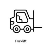 carrello elevatore a forca vettore schema icone. semplice azione illustrazione azione