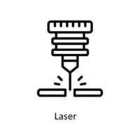 laser vettore schema icone. semplice azione illustrazione azione