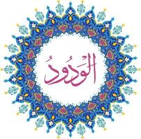 al wad 99 nomi di Allah con senso e spiegazione vettore