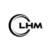 lhm lettera logo design nel illustrazione. vettore logo, calligrafia disegni per logo, manifesto, invito, eccetera.