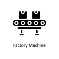 fabbrica macchina vettore solido icone. semplice azione illustrazione azione