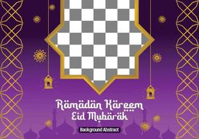 modificabile Ramadan vendita manifesto modello. con mandala ornamenti, lanterne e il silhouette di un' moschea. design per sociale media, striscione, saluto carta e ragnatela. islamico vacanza vettore illustrazione