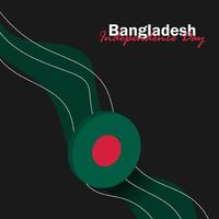 vettore del giorno dell'indipendenza con bandiere del bangladesh.