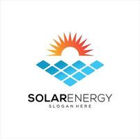 il logo dell'energia solare progetta il vettore, il logo dell'energia solare vettore