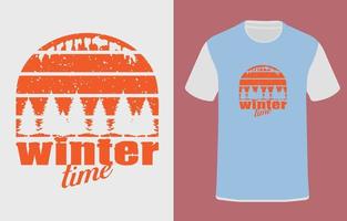 inverno tempo t camicia design. vettore
