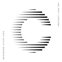 monogramma logo lettera c Linee astratto moderno arte vettore