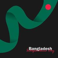 vettore del giorno dell'indipendenza con bandiere del bangladesh.