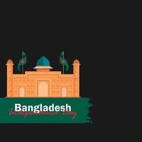 vettore del giorno dell'indipendenza con bandiere del bangladesh.