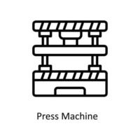 stampa macchina vettore schema icone. semplice azione illustrazione azione