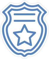polizia distintivo vettore icona stile