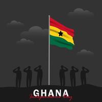 vettore del modello di progettazione del ghana del giorno dell'indipendenza