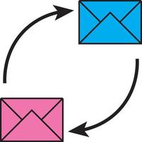 illustrazione vettore grafico di invio e ricevente e-mail