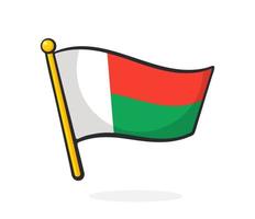 cartone animato illustrazione di nazionale bandiera di Madagascar vettore