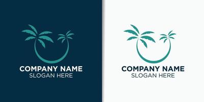 viaggio e vacanza logo design vettore