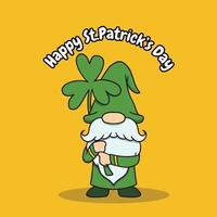 gnomo st patricks illustrazione vettore