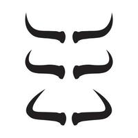 Toro corno mucca e bufalo logo e simbolo modello icone App vettore