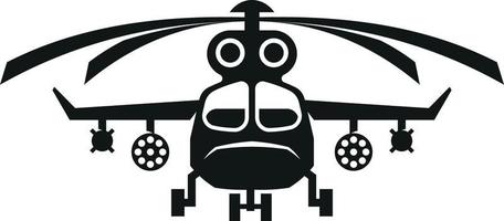 silhouette di un' militare elicottero vettore